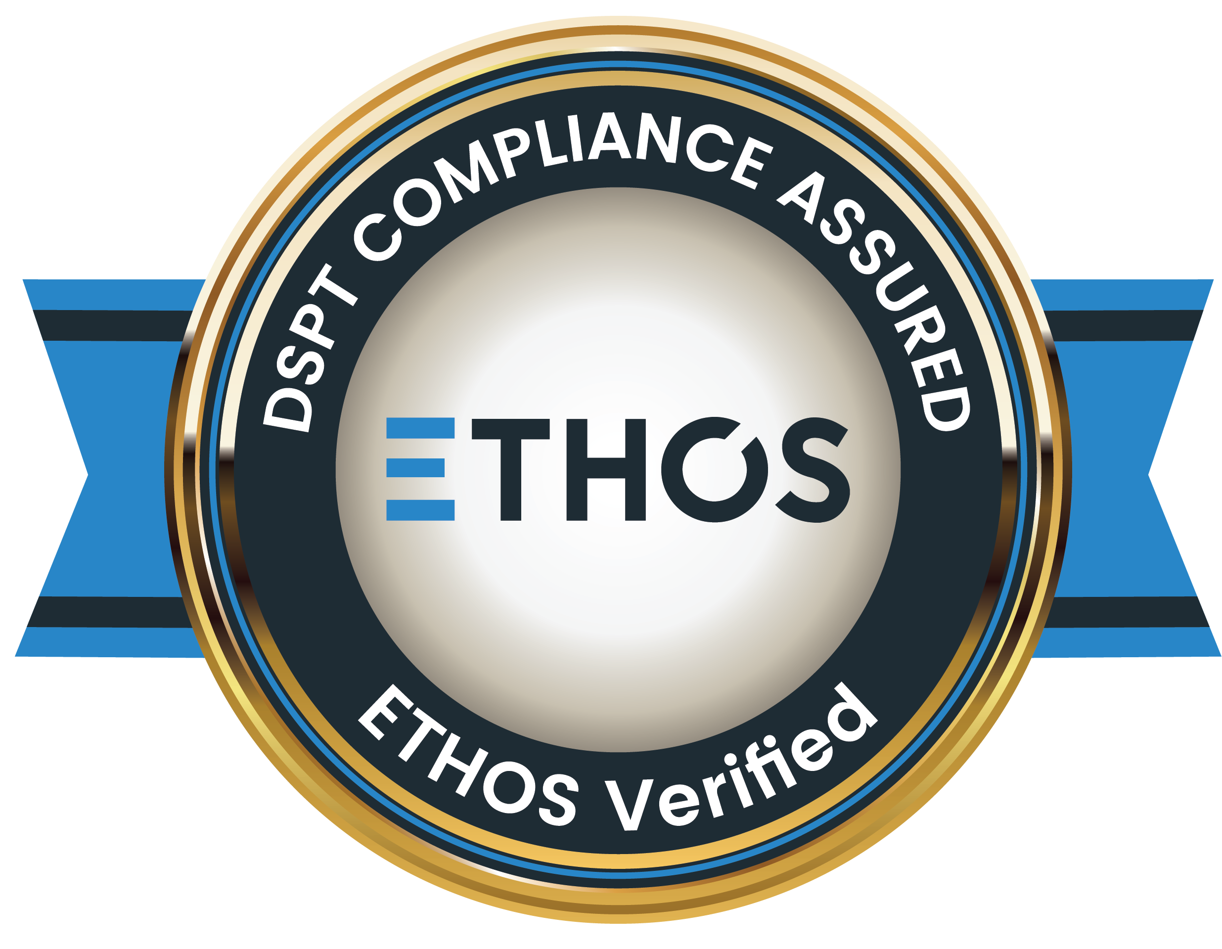 ETHOS verified DSPT certification badge